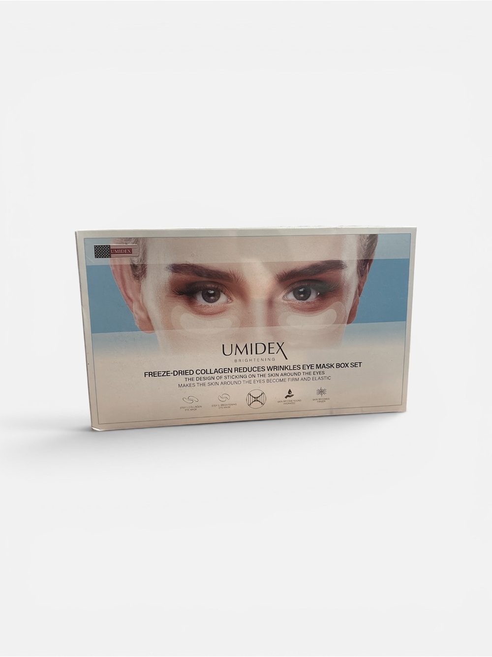 NIB UMIDEX Brightening Freeze-Dried Collagen Wrinkle Reducing Eye Mask 5pc Set